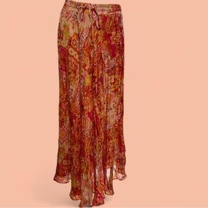 Floral Chiffon Maxi Skirt